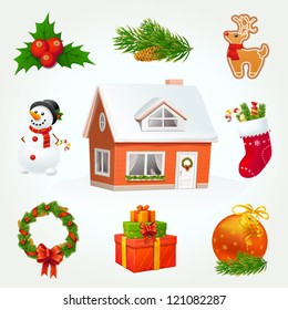 Highly detailed Christmas icon set