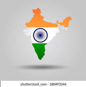 India Map And Flag India Flag Map Images, Stock Photos & Vectors | Shutterstock