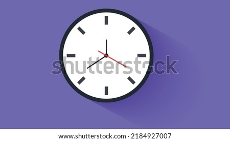 Highly detailed creative wall clock vector illustration. EPS 10.