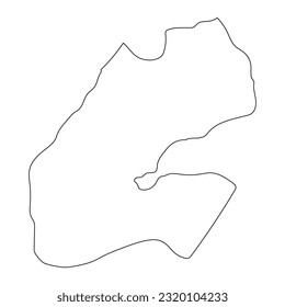 Highly detailed Djibouti map with borders isolated on background svg