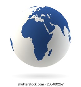 Highly detailed Earth globe