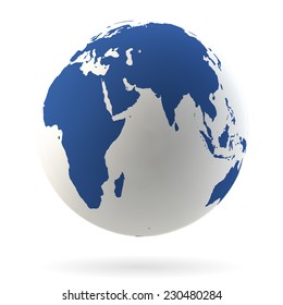 Highly detailed Earth globe