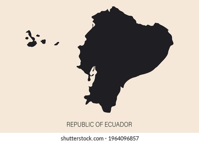 Sehr detaillierte Ecuador-Karte mit Grenzen einzeln auf Hintergrund