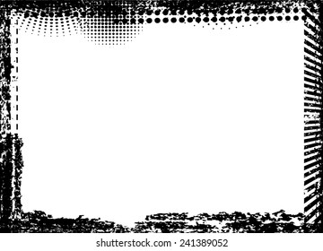 Highly Detailed Grunge Border Frame with space for your Text . Vector Illustration .