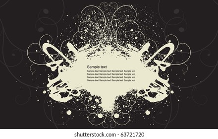 Highly detailed grunge Vector frame  with space for your text or image.