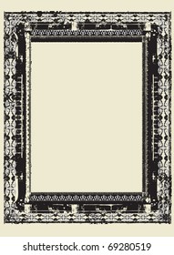 Highly detailed grunge Vector frame  with space for your text or image. Great grunge  frame for your projects