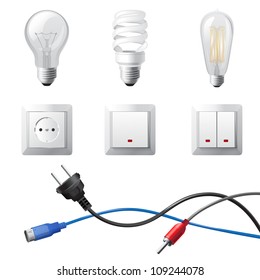 Highly detailed home electricity devices set