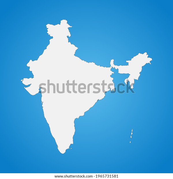 Highly Detailed India Map Borders Isolated Stock Vector (Royalty Free ...