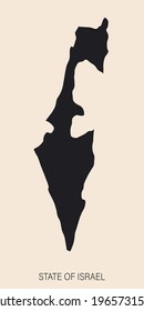 Highly detailed Israel map with borders isolated on background