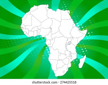Highly Detailed Map of Africa with Captivating Background - Vectors