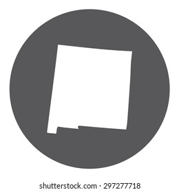 Highly detailed map inside a circle of the state of New Mexico