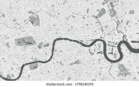 Highly Detailed Map London Uk Stock Vector (Royalty Free) 1798140193 ...