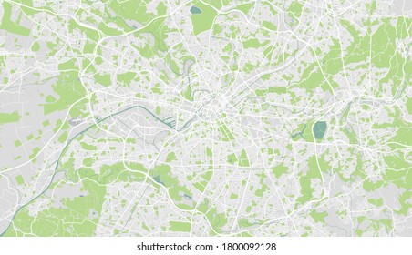 Highly detailed map of Manchester, UK