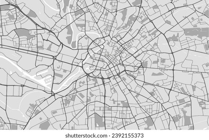 Highly detailed map of Manchester, UK.