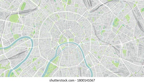 Highly detailed map of Moscow, Russia