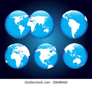 Highly detailed map of the world