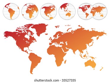 Highly detailed map of the world