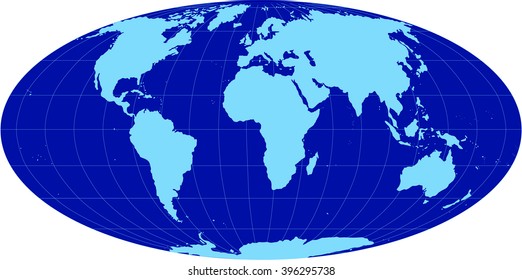 Highly detailed map of the world