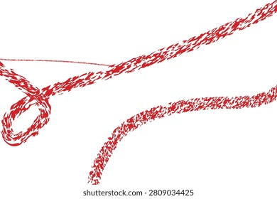 Highly detailed microscopic image showing intricate, twisted red blood vessels with a natural texture and depth.