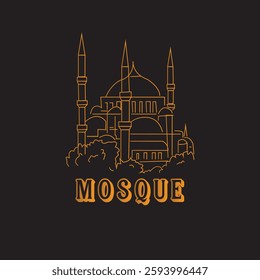 Highly Detailed Mosques, Vector Design