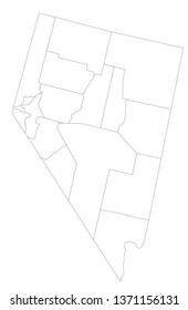 Highly Detailed Nevada Blind Map.