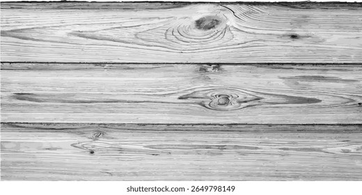 Highly detailed realistic old wood texture background in vector format. Perfect for rustic, vintage, grunge, and natural surface design or overlay needs