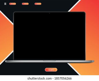Highly detailed responsive laptop vector