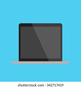 Highly detailed responsive laptop vector