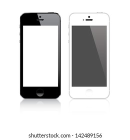 Highly detailed responsive smart phone mockup vector