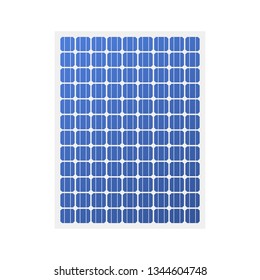 Highly Detailed Solar Panel. Modern Alternative Eco Green Energy. Vector stock illustration.