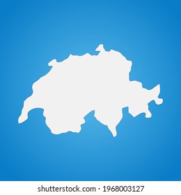 Highly detailed Switzerland map with borders isolated on background