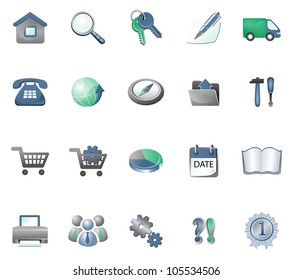 Highly detailed vector Icons for web applications. Glossy web elements