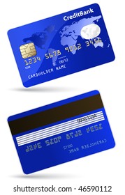 Highly detailed vector illustration of credit card