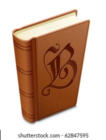 Highly detailed vector illustration of textured cover book.