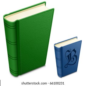 Highly detailed vector illustration of textured cover books.