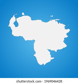 Mapa muy detallado de Venezuela con fronteras aisladas en segundo plano