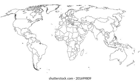 Similar Images, Stock Photos & Vectors of World Map, Europe, Asia ...