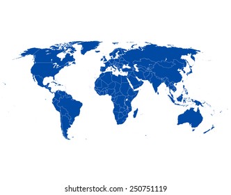 highly detailed world map