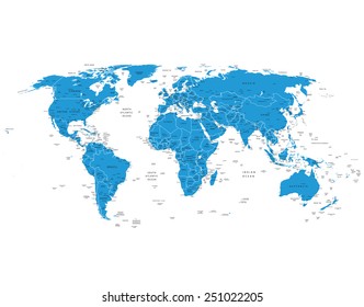 highly detailed world map