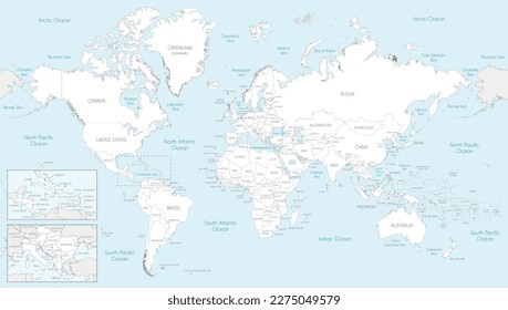 Highly detailed World Map vector illustration. Editable and clearly labeled layers.