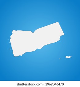 Highly detailed Yemen map with borders isolated on background