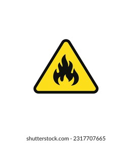 Highly flammable caution warning symbol design vector