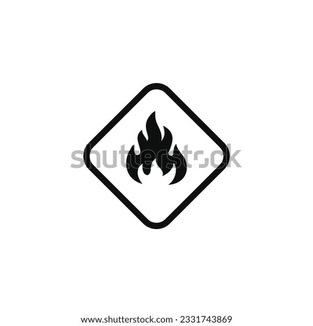 Highly flammable caution warning symbol design vector
