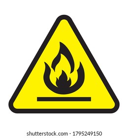 Highly Flammable Gases Sign Vector Illustration On White Background