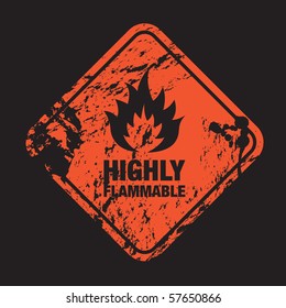 highly flammable sign