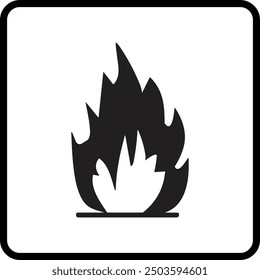 Highly Flammable sign, warning sign flammable, Flammable Symbol, flammable label, warning sign flame