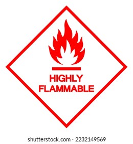 Highly Flammable Symbol Sign ,Vector Illustration, Isolate On White Background Label .EPS10 