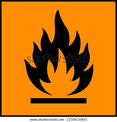 Highly Flammable Symbol Sign ,Vector Illustration, Isolate On White Background Label .EPS10