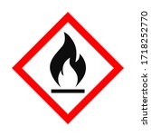 Highly flammable symbol vector flat style illustration icon isolated on white background