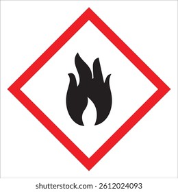 highly flammable symbol vector illustration rhombus